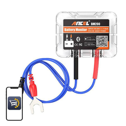 Ancel Ancel BM200 Bluetooth Accutester 6 - 20V DC – Draadloze Batterijtester – Zwart INNPRO 1