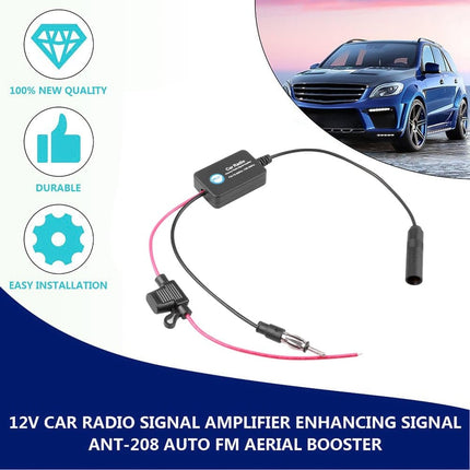 VCTparts Antenne Radio Signaal Versterker AM FM - Radio Autoradio Booster Elektronische Stereo Ontvanger NORGOS 6