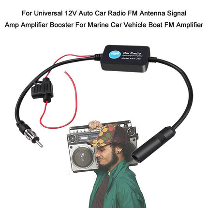 VCTparts Antenne Radio Signaal Versterker AM FM - Radio Autoradio Booster Elektronische Stereo Ontvanger NORGOS 3