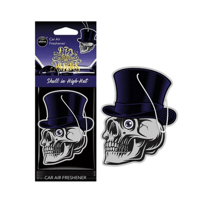 AROMA CAR AROMA Dia de los Muertos Auto Luchtverfrisser Stoere Schedel - Black Hat Oud