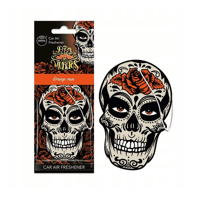 AROMA CAR AROMA Dia de los Muertos Auto Luchtverfrisser Stoere Schedel - Orange Man Island Driftwood