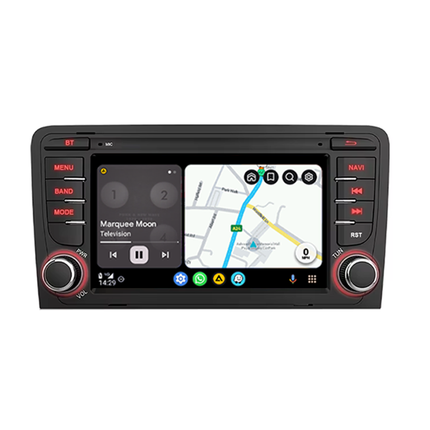 CarPlay & Android Auto Scherm voor Audi A3 8P, S3, RS3 (2003–2012) – Draadloos Multimedia Display, GPS Navigatie & Touchscreen – Inbouwen / Inbouwservice / Installatie