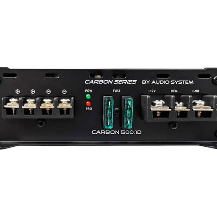 Audio System Carbon - serie 1 - kanaal Digitale Mono Auto Versterker voor Subwoofers en Speakers Krachtige Audio - VCTparts.nl