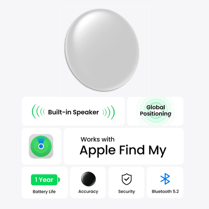 VCTparts Auto GPS Locatie Tracker Anti - Diefstal Functie Smart Tag - Werkt met Zoek Mijn App - IOS/iPhone - Wit VCTparts 3