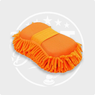 Auto Microvezel Spons - Autospons met Vuilfilter voor Streeploos Wassen en Reinigen - Oranje