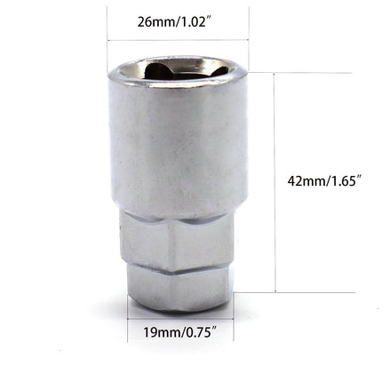 VCTparts Auto Slotbouten Wielvergrendeling Bouten & Moeren - M12x1.5 met Inbegrepen Sleutel (set 4 stuks) Hoogwaardige Legering Slotboutset [Bolt & Lock Lug Nuts] NORGOS 8
