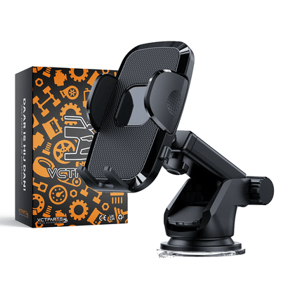 Auto Telefoonhouder met Telescopisch Uitschuifbare Arm voor Dashboard en Voorruit Zwart