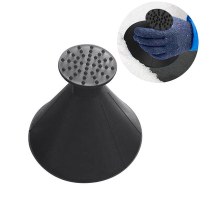 Auto Voorruit Sneeuw Schraper Kegel IJskrabber met Trechter-functie Rond Zwart