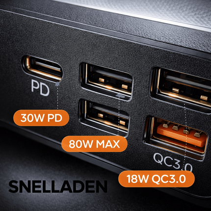 VCTparts Autolader met Sigarettenaansteker Splitter Snellader 127W Zwart [3 x 12V 3 x USB - A USB - C QC3.0 USB - A] NORGOS 6