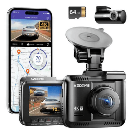 AZDome AZDome Dashcam GS63H Pro 4K 2CH Wifi Auto Video Recorder 64gb Zwart INNPRO 1