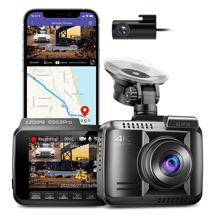 AZDome AZDome Dashcam GS63H Pro 4K 2CH Wifi Auto Video Recorder 64gb Zwart INNPRO 3