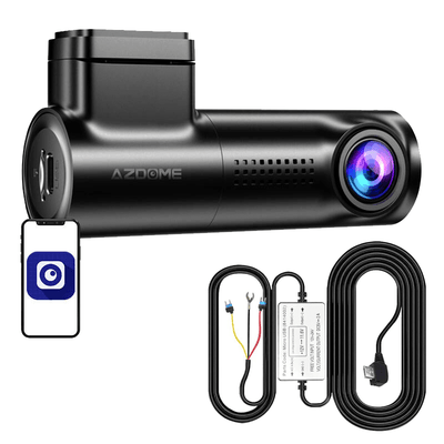 Azdome Dashcam M330 1080p WiFi Auto Video Enregistreur + Nutrition continue noir