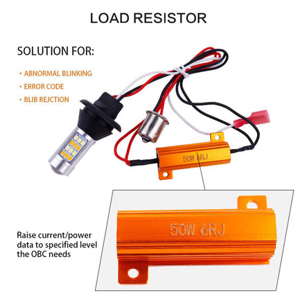 VCTparts BA15S 1156 LED Dagrijverlichting DRL Wit met Knipperlicht Geel P21W Canbus (set) NORGOS 9