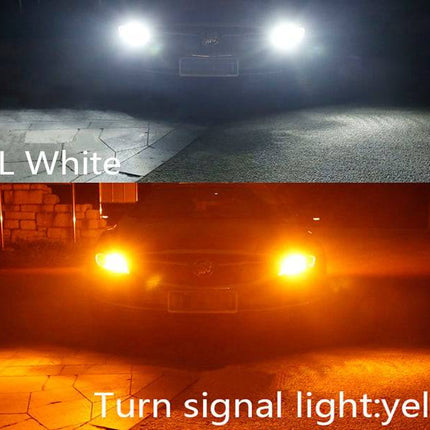 VCTparts BA15S 1156 LED Dagrijverlichting DRL Wit met Knipperlicht Geel P21W Canbus (set) NORGOS 3