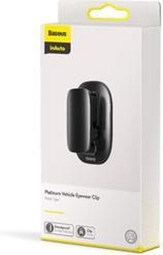 Baseus Auto Brillenhouder met Vastplakbevestiging voor Zonneklep – Zonnebril Klem - VCTparts.nl