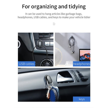 Baseus Baseus Autohaak Hanger Organizer Zelfklevend voor Sleutels en Kabels (4 stuks) 5