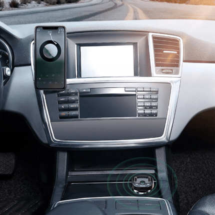 Baseus Bluetooth Muziek FM Transmitter en Dubbele USB Poort S - 09A Autolader Zwart - VCTparts.nl