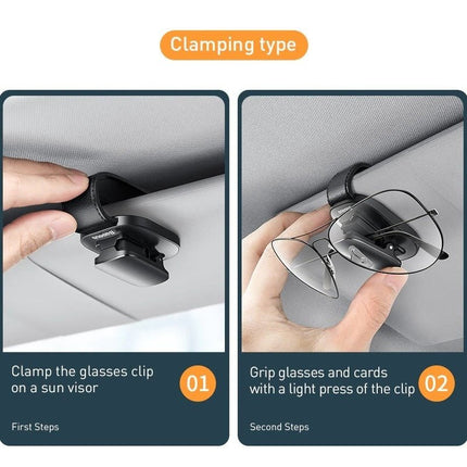 Baseus Brillenhouder voor Auto - Klembevestiging voor Zonneklep - VCTparts.nl