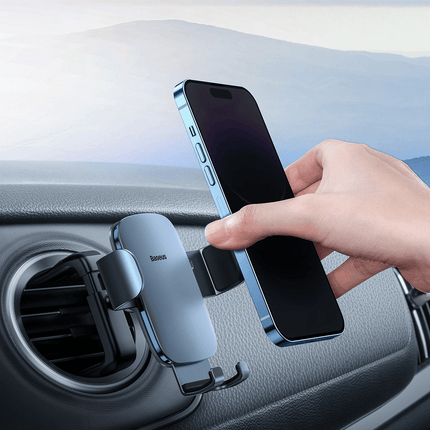 Baseus Baseus Easy Control Klem Verstelbare Telefoonhouder voor Rond Ventilatierooster Grijs 9
