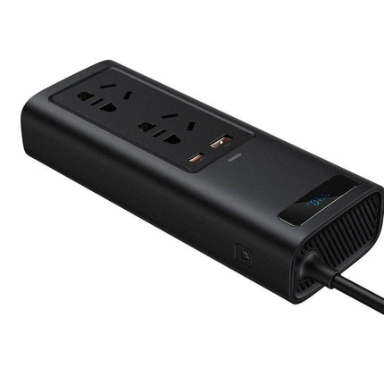 Baseus Baseus Stroom Omvormer 12V/220V Sigarettenplug naar Stopcontact Zwart (1 x USB - A 1x USB - C) 150W Hurtel 9