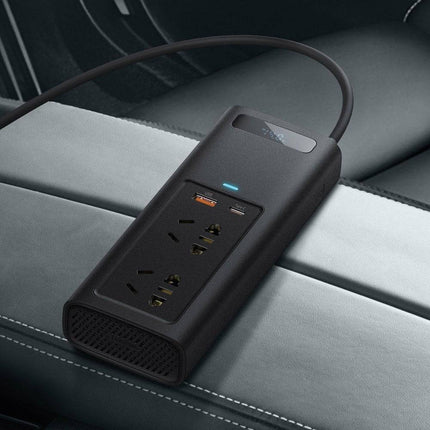 Baseus Baseus Stroom Omvormer 12V/220V Sigarettenplug naar Stopcontact Zwart (1 x USB - A 1x USB - C) 150W Hurtel 3