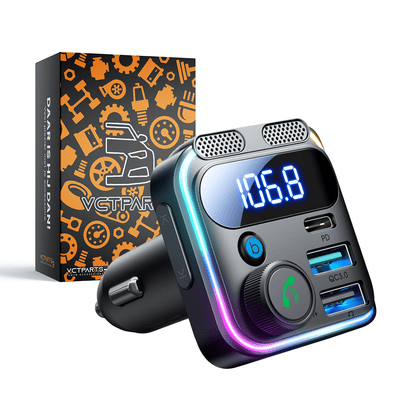 Bluetooth Muziek FM Transmitter Pro Handsfree Bellen met BassBooster USB-C & 2x USB-A Lader Zwart