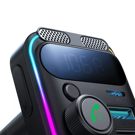 VCTparts Bluetooth Muziek FM Transmitter Pro Handsfree Bellen met BassBooster USB - C & 2x USB - A Lader Zwart VCTparts 8