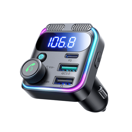 VCTparts Bluetooth Muziek FM Transmitter Pro Handsfree Bellen met BassBooster USB - C & 2x USB - A Lader Zwart VCTparts 7