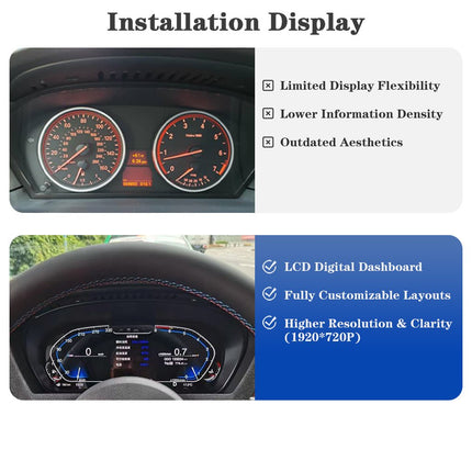 BMW 1 en 2 Serie F - Serie 11″ LCD Digitale Cockpit Dashboard Paneel 1920×720 Voor F20 F52 F22 X1 F48 F49 X2 F39 F45 Instrumentenpaneel Virtuele Cockpit Snelheidsmeter Display Upgrade - VCTparts.nl