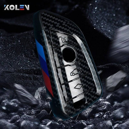 VCTparts BMW Sleutel Hoes Carbon Fiber ABS Behuizing - Puntvorm [X3 X5 X6 F30 F34 F10 F20 G20 g30 G01 G02 G05 F15 F16 1 3 5 7 Serie] NORGOS 6