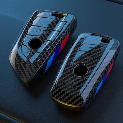 VCTparts BMW Sleutel Hoes Carbon Fiber ABS Behuizing - Rechthoek [X3 X5 X6 F30 F34 F10 F20 G20 g30 G01 G02 G05 F15 F16 1 3 5 7 Serie] NORGOS 5