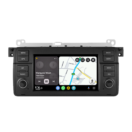 CarPlay & Android Auto Scherm voor BMW 3 Serie E46 (1998–2006) – Draadloos Multimedia Display, GPS Navigatie & Touchscreen – Inbouwen / Inbouwservice / Installatie - VCTparts.nl