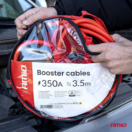 Booster Cables 350A 3.5m TÜV – Professionele Startkabels voor 12V en 24V Voertuigen - VCTparts.nl