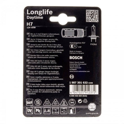 Bosch Bosch Halogeen H7 LONGLIFE Wit Dimlicht Koplamp Origineel 3000K Einparts 2