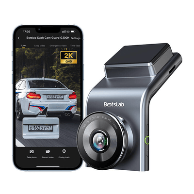 Botslab G300H Pro Dashcam 2K 2304P 1CH FHD Wifi Video Recorder Zwart