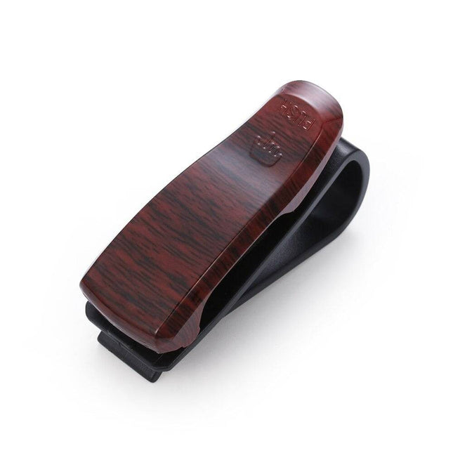 Brillenhouder voor auto zonneklep – Dark Wood – Zonnebril houder met clip - VCTparts.nl