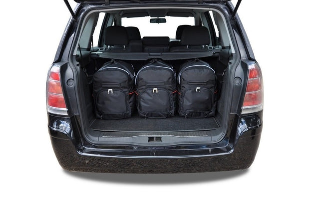 Kjust Reistassenset voor Opel Zafira 2007-2014 - Set van 5 Tassen met 3 Roltassen en 2 Sporttassen