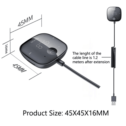 VCTparts Carkit met Bluetooth V5.0 en FM - transmitter Handsfree Luidsprekertelefoon Bellen Muziek USB NORGOS 7