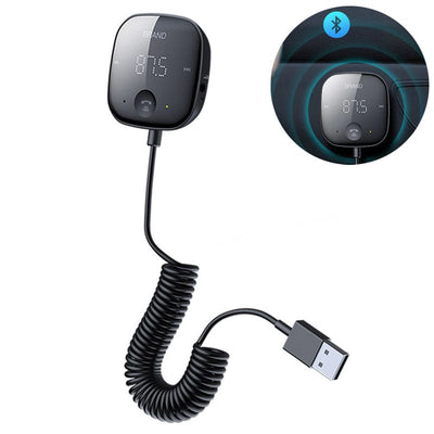 Carkit avec Bluetooth V5.0 et FM-Transmitter Hands Free Phone Téléphone appelant la musique USB