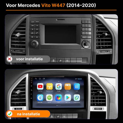CarPlay & Android Auto Autoradio Voor Mercedes - Benz Vito W447 (2014–2020) – Multimedia Touchscreen, GPS Navigatie, RDS, DSP, FM – Inbouwen / Inbouwservice / Installatie - VCTparts.nl