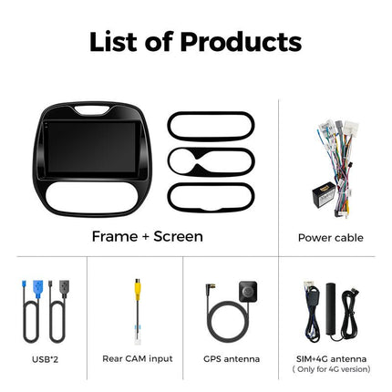 CarPlay & Android Auto Autoradio voor Renault Kaptur / Captur / Clio / QM3 2013–2016 – GPS Navigatie & Touchscreen – Inbouwen / Inbouwservice / Installatie - VCTparts.nl