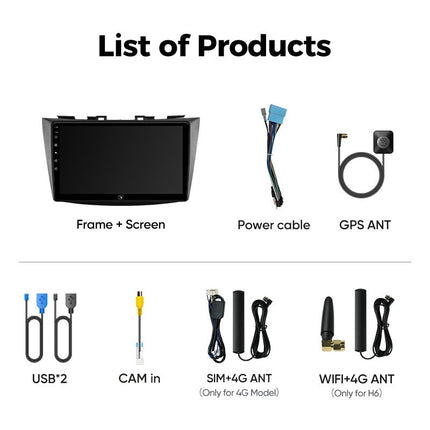 CarPlay & Android Auto Autoradio voor Suzuki Swift 2016–2020 – GPS Navigatie & Touchscreen – Inbouwen / Inbouwservice / Installatie - VCTparts.nl