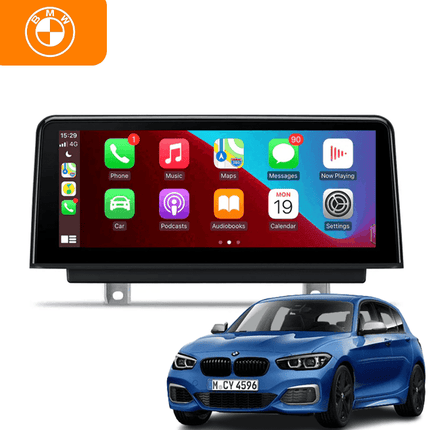 CarPlay & Android Auto Draadloos Scherm voor BMW 1 Serie (F20, F21) & 2 Serie (F22, F23, F44, F45, F46, F87) – NBT Multimedia Display, GPS Navigatie & Touchscreen – Inbouwen / Inbouwservice / Installatie - VCTparts.nl