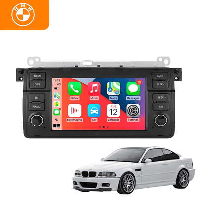 CarPlay & Android Auto Scherm voor BMW 3 Serie E46 (1998–2006) – Draadloos Multimedia Display, GPS Navigatie & Touchscreen – Inbouwen / Inbouwservice / Installatie