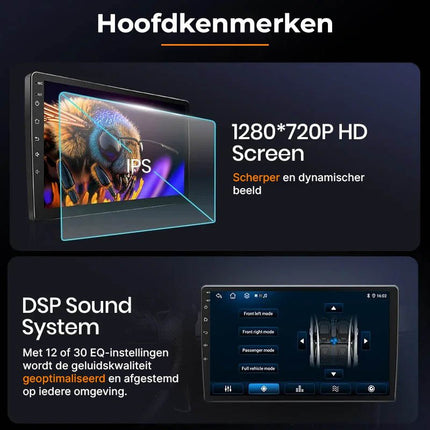 CarPlay en Android Auto Autoradio voor Ford Transit Connect / Tourneo Connect 2013–2018 – 9,7 inch Touchscreen, GPS, Bluetooth, WiFi, RDS, DSP – Inbouwen / Inbouwservice / Installatie - VCTparts.nl