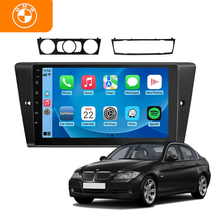 CarPlay en Android Auto Multimedia Speler 8.9 Inch voor BMW 3 Serie (E90, E91, E92, E93) 2006–2012 – GPS Navigatie en Touchscreen – Inbouwen / Inbouwservice / Installatie - VCTparts.nl