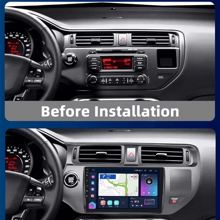 CarPlay en Android Auto Multimedia Speler voor Kia Rio 2011–2014 – GPS Navigatie en Touchscreen – Inbouwen / Inbouwservice / Installatie - VCTparts.nl