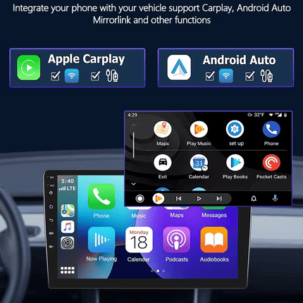 CarPlay en Android Auto Multimedia Speler voor Kia Rio 2011–2014 – GPS Navigatie en Touchscreen – Inbouwen / Inbouwservice / Installatie - VCTparts.nl