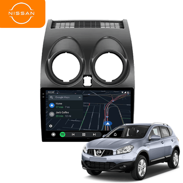 CarPlay en Android Auto Multimedia Speler voor Nissan Qashqai 2006–2013 – GPS Navigatie en Touchscreen – Inbouwen / Inbouwservice / Installatie - VCTparts.nl