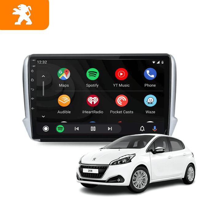 CarPlay en Android Auto Multimedia Speler voor Peugeot 2008 / 208 2012–2018 – GPS Navigatie en Touchscreen – Inbouwen / Inbouwservice / Installatie - VCTparts.nl